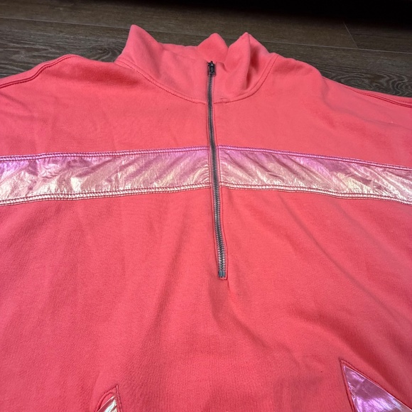 FP Movement by Free People Away We Go Half Zip Pink/Iridescent, Sz L NWT - Picture 15 of 16